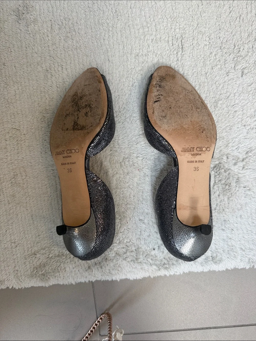 Jimmy Choo Black D'Orsay Sparkle Heels 36 - Picture 3 of 6